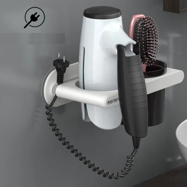 Giá treo máy sấy tóc dán tường OENON ABS cao cấp - kệ nhà tắm chắc chắn, chỉ 45.000₫