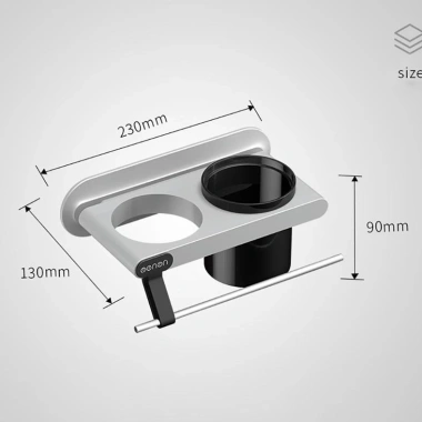 Giá treo máy sấy tóc dán tường OENON ABS cao cấp - kệ nhà tắm chắc chắn, chỉ 45.000₫