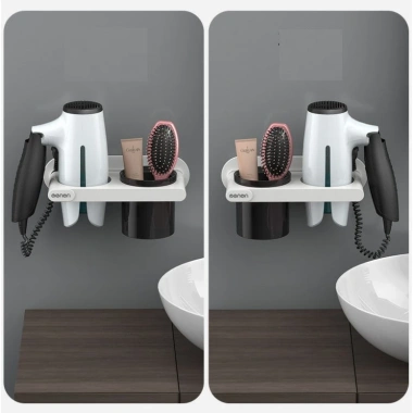 Giá treo máy sấy tóc dán tường OENON ABS cao cấp - kệ nhà tắm chắc chắn, chỉ 45.000₫