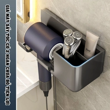 Giá Treo Máy Sấy Tóc Dán Tường Phòng Tắm - Kệ Tiện Lợi, Giá Ưu Đãi 38.000 VND 2