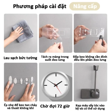 Giá Treo Máy Sấy Tóc Gắn Tường ABS Đa Năng và Kệ Dán Tường Ngăn Đựng Đồ Tiện Lợi 6 Giá Treo Máy Sấy Tóc Gắn Tường ABS Đa Năng và Kệ Dán Tường Ngăn Đựng Đồ Tiện Lợi 6