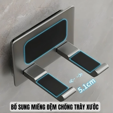 Giá treo máy sấy tóc InnoHome nhôm hàng không chống han gỉ - Không khoan, treo đa dạng 6