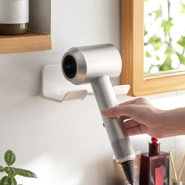 Giá treo máy sấy tóc nhựa cao cấp dán tường - Tiện lợi, chắc chắn, chỉ 20.000 VND