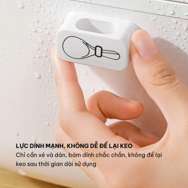 Giá treo muôi cơm nhà niêu NA93 kẹp nam châm đa năng, treo dây điện, chỉ 29.400₫