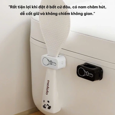 Giá treo muôi cơm nhà niêu NA93 kẹp nam châm đa năng, treo dây điện, chỉ 29.400₫