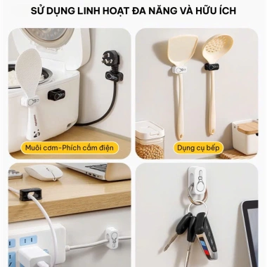 Giá treo muôi cơm nhà niêu NA93 kẹp nam châm đa năng, treo dây điện, chỉ 29.400₫