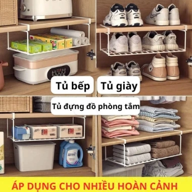 Giá treo tủ giày cố định – Tiết kiệm không gian, móc treo gập gọn, chỉ 111.420₫