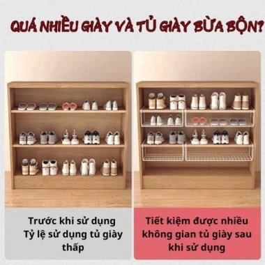 Giá treo tủ giày cố định – Tiết kiệm không gian, móc treo gập gọn, chỉ 111.420₫