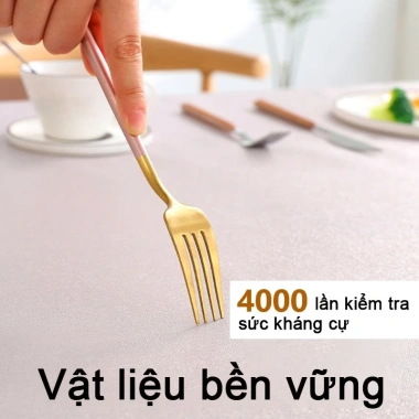 Giảm Giá Khăn Trải Bàn PVC Chống Thấm, Ngăn Nấm Mốc, Không Bám Bẩn - 4-10 Chỗ
