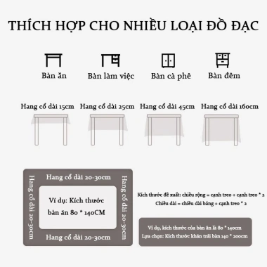 Giảm Giá Khăn Trải Bàn PVC Chống Thấm, Ngăn Nấm Mốc, Không Bám Bẩn - 4-10 Chỗ