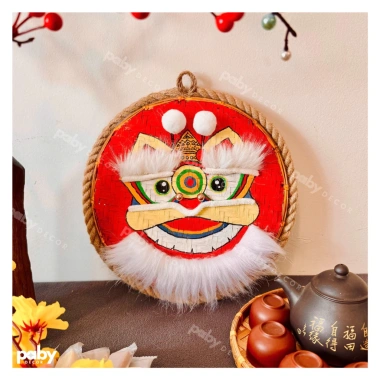 Giảm giá sốc Mẹt tre vẽ ĐẦU LÂN thủ công - Trang trí Tết 99k, 128.7k