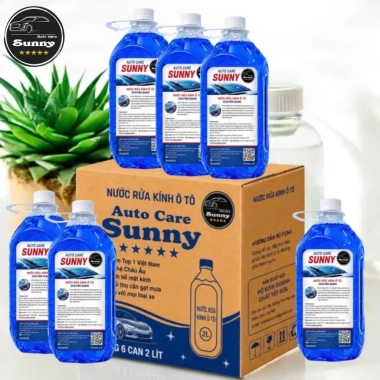 Giảm Giá Thùng 6 Can 2L Nước Rửa Kính Lái Ô Tô Sunny Clear - Tầm Nhìn Sáng Rõ, An Toàn, Chỉ 62.500 VND