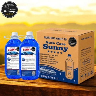 Giảm Giá Thùng 6 Can 2L Nước Rửa Kính Lái Ô Tô Sunny Clear - Tầm Nhìn Sáng Rõ, An Toàn, Chỉ 62.500 VND