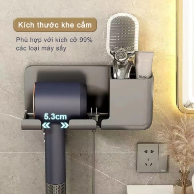 Gian treo máy sấy tóc nhựa chịu lực, dán tường phòng tắm đa năng, giá 15.900₫ 4 Gian treo máy sấy tóc nhựa chịu lực, dán tường phòng tắm đa năng, giá 15.900₫ 4