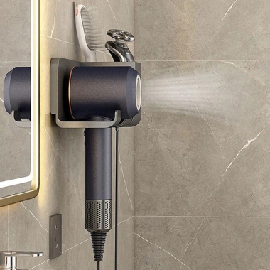 Gian treo máy sấy tóc nhựa chịu lực, dán tường phòng tắm đa năng, giá 15.900₫