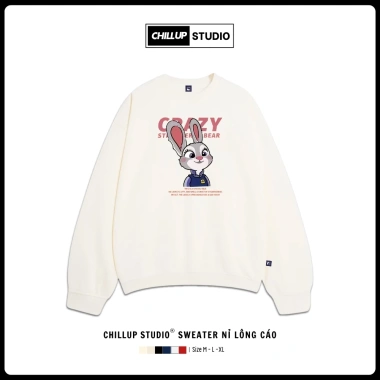 Giao ngay Áo Sweater Couple Nỉ CHILLUP STUDIO TC430 – Thỏ Cáo Cao Cấp Unisex, Lông Cáo Dày Dặn, Thiết Kế 2.026