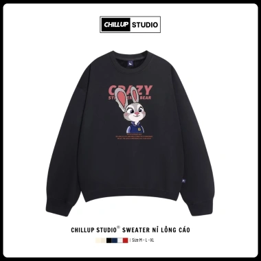Giao ngay Áo Sweater Couple Nỉ CHILLUP STUDIO TC430 – Thỏ Cáo Cao Cấp Unisex, Lông Cáo Dày Dặn, Thiết Kế 2.026