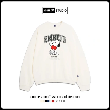 Giao Ngay Áo Sweater Couple Nỉ Chillup Studio Unisex Lông Cáo Dày Dặn – Áo Đôi Snoop TC248 Cao Cấp Đón Tết 2.026 Giá 149k
