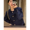 GIAO TẾT Áo khoác dạ tweed nữ dài tay chất len dày thu đông HANGHANG - 239.000₫ 3