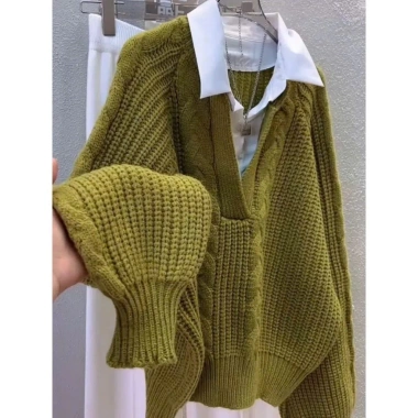 (GIAO TRƯỚC TẾT) Áo len thu đông cách điệu phối sơ mi trẻ trung năng động nữ KHOSI SP248 6 (GIAO TRƯỚC TẾT) Áo len thu đông cách điệu phối sơ mi trẻ trung năng động nữ KHOSI SP248 6
