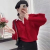 (GIAO TRƯỚC TẾT) Áo len thu đông cách điệu phối sơ mi trẻ trung năng động nữ KHOSI SP248 8