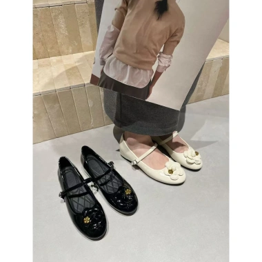 Giày ballet tiểu thư hoa trà đế 3cm êm chân - Siêu xinh QC loại 1 Meybaiyi 450k