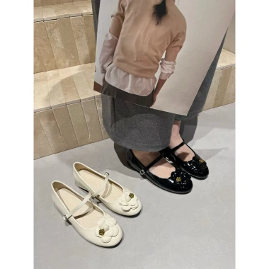 Giày ballet tiểu thư hoa trà đế 3cm êm chân - Siêu xinh QC loại 1 Meybaiyi 450k