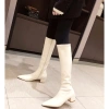 Giày boot cổ cao mũi nhọn gót vuông 5cm, ống dưới gối đen, đi du lịch - giảm giá 520k (BNCC42) 9