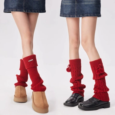 Giày bốt Lolita Radiantsync dệt đan đỏ - 36/38/43cm, Tết Nguyên Đán & cosplay, giảm 22% 7