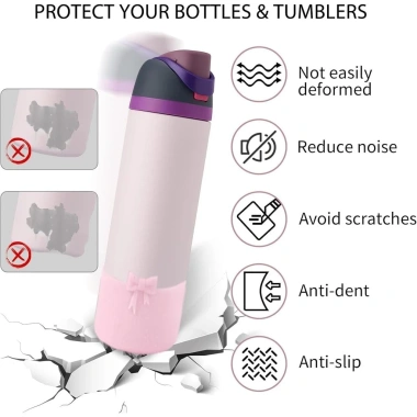 Giày bốt silicon nhấp nháy cho Owala FreeZip 240z/32oz - Phụ kiện BPA-free, giảm giá 55.550₫