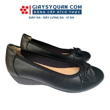 Giày búp bê da thật đế xuồng cao 4cm - Đồng Phục Nhà Hàng Khách Sạn, chỉ 240k 3