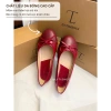 Giày Búp bê đỏ nữ – Đế bệt mũi tròn, đính nơ, sandal thời trang, chỉ 235k 4