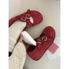 Giày Búp Bê Mary Jane Chấm Bi Quai Chéo Đen Đỏ Trắng – Êm Chân Xinh Giao Trước Tết 3