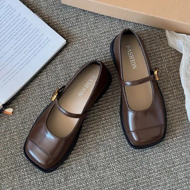 Giày Búp Bê Mary Jane Mũi Vuông Lolita Đế Cao 3cm Siêu Êm Dễ Phối Đồ MJ-26 151k