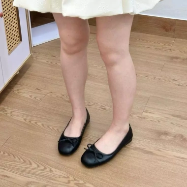 Giày búp bê nơ mũi tròn đế bệt mềm da lì nhẹ nhàng, nữ tính, hàng sẵn nhận trước Tết 6