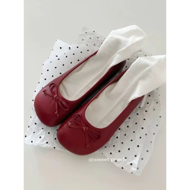 Giày búp bê nơ mũi vuông - Thiết kế xinh xắn, giá ưu đãi 380k, về trước Tết