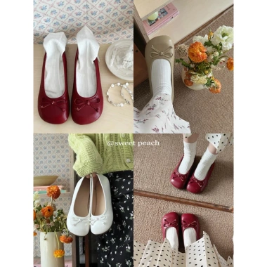 Giày búp bê nơ mũi vuông - Thiết kế xinh xắn, giá ưu đãi 380k, về trước Tết