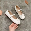 Giày búp bê nơ trắng kem đế cao su mềm LÉBI – Giá 195k, sẵn nhận trước Tết 8