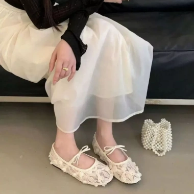 Giày búp bê nữ lưới quai ngang nơ hot trend N40 - Giá 189.000đ Anshoes Dynasty 3 Giày búp bê nữ lưới quai ngang nơ hot trend N40 - Giá 189.000đ Anshoes Dynasty 3