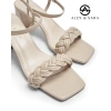 Giày cao gót Alex & Sara nữ đế vuông quai ngang tết dây 6cm - Giá ưu đãi 738.000đ 5