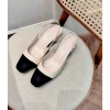 Giày cao gót slingback nữ 4cm DAZZLING SHOES mũi tròn, da lộn, khóa dây sau - 369k 2