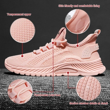 Giày chạy bộ nữ thoáng khí, điều chỉnh độ kín, thích hợp tập gym và du lịch - Giá giảm 3