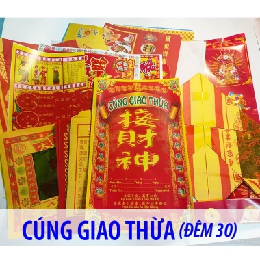 Giấy cúng Tết đa ngày 30, Giao thừa, Ông Táo, Mùng 1-3 – Giá 24.900đ, đẹp, ưu đãi