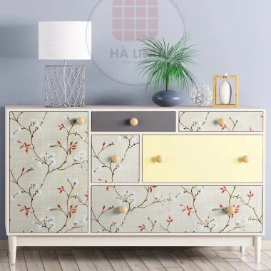 Giấy dán tường hoa 3D tự dính chống thấm nước, khổ 45cm - Phòng ngủ, khách chỉ 27k