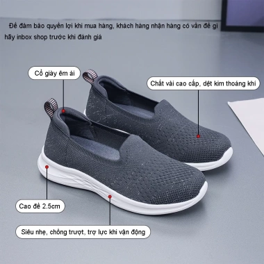 Giày Đi Bộ Nữ Siêu Nhẹ QA SPORT QA303 - Giày Lười Thể Thao Hàng Xuất Xịn Giá 469k 3
