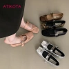 Giày Đơn Nữ Atikota Retro Đơn Giản Ngoài Trời Khóa Một Dòng - Giá 201.900₫