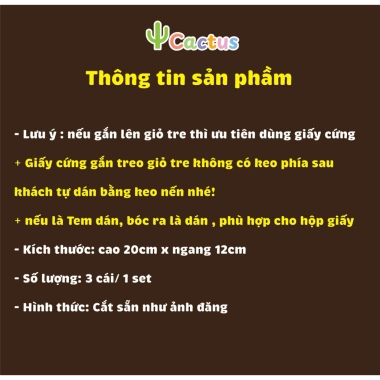 Giấy gắn giỏ Tết - Tag treo giỏ cứng, giá chỉ 29.000đ, giảm từ 35.670đ