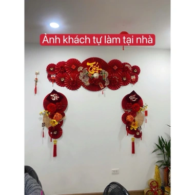 Giấy gấp sẵn Set làm quạt tết treo tường 1,2m x 65cm Giá rẻ 85.000 VNĐ 3