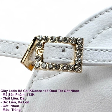 Giày Khiêu Vũ Dancesports Latin KDance 113 Gót Nhọn Trắng - Tặng Túi Đựng Giày 3