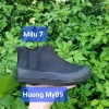 Giày lao động cổ cao bo chun không dây đen, đế cao su, phù hợp làm vườn & leo núi 6